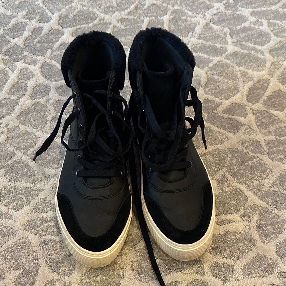 UGG Cakewalk UggPlush Black High-Top Sneaker